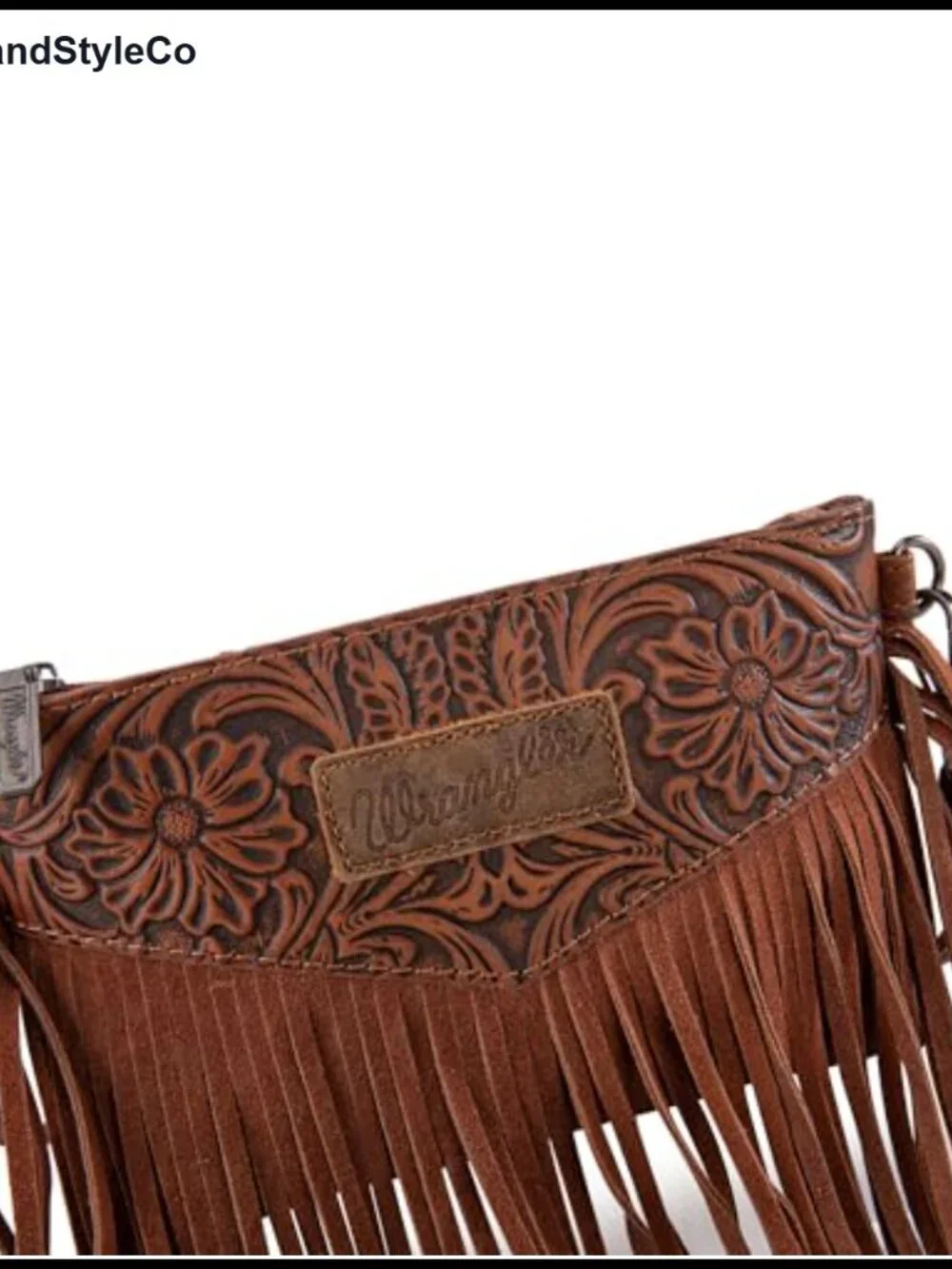 Wrangler by Montana West Faux Leather Fringe Crossbody Wristlet